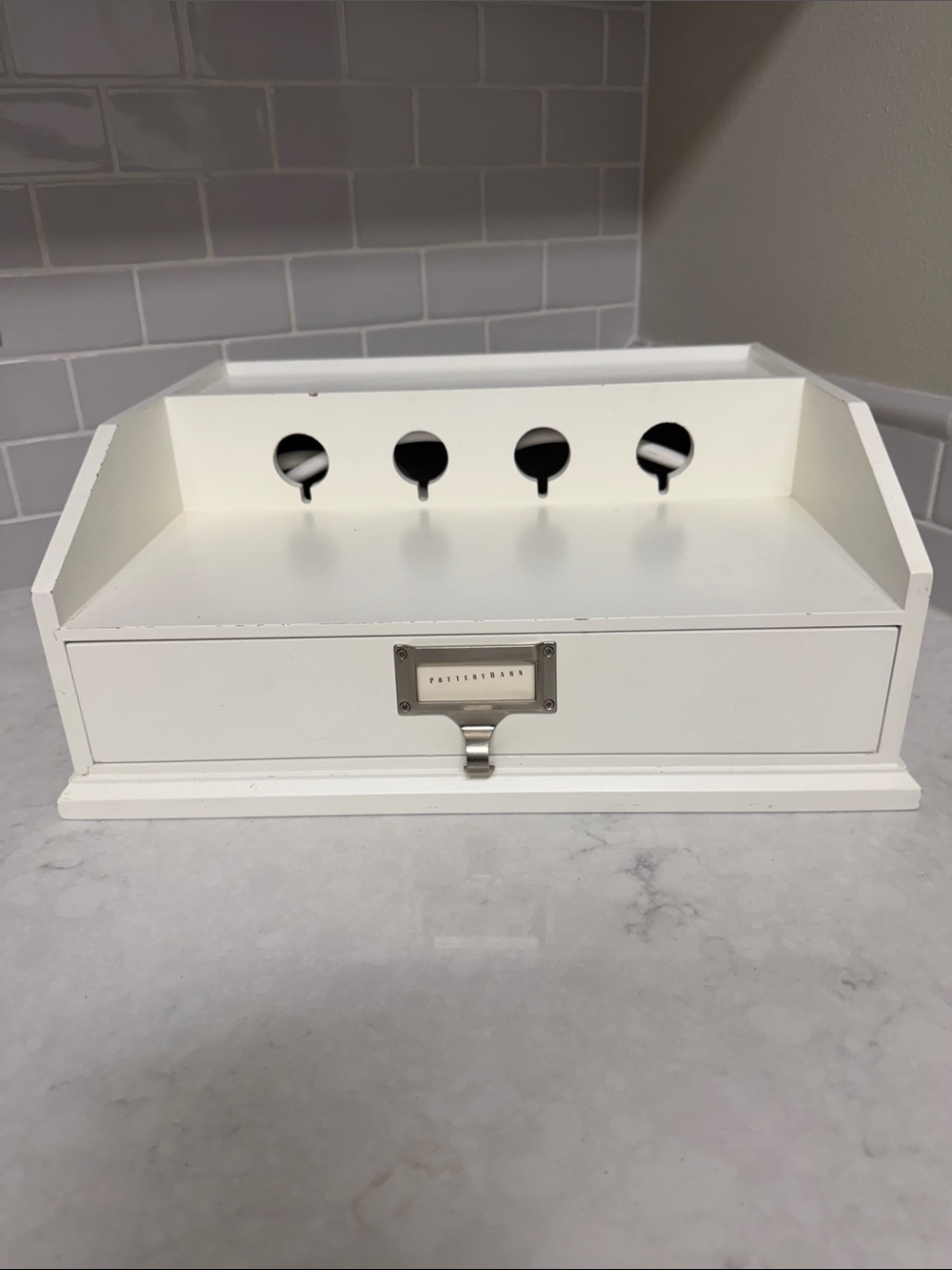 Pottery Barn Bedford White Charging Station